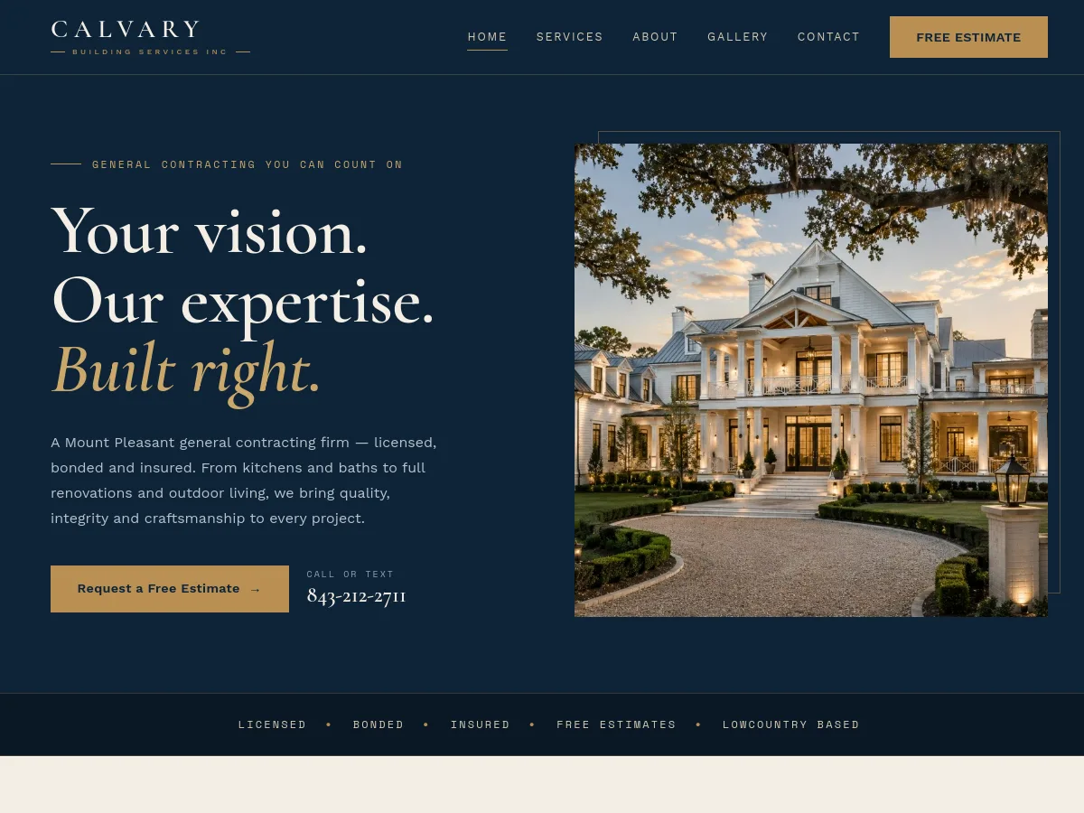 Homepage preview of Calvary Building Services LLC